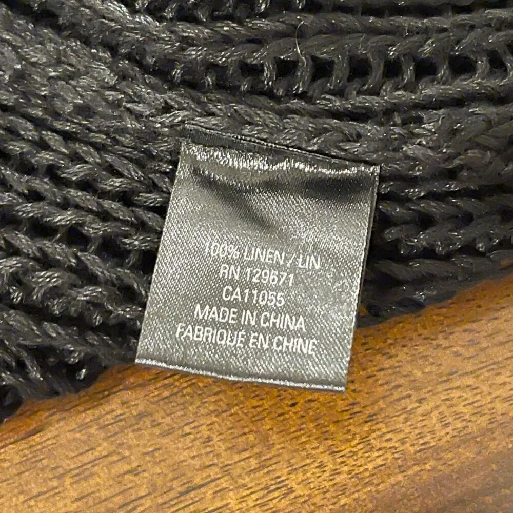 360 Sweater Women's Knitted Tank Dress Black Size Medium